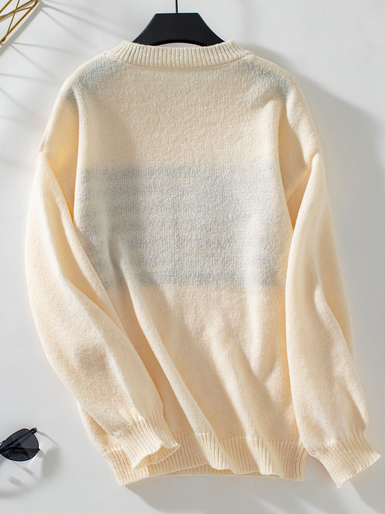 Women's Sweaters American Flag Pullovers Crew Neck Sweaters