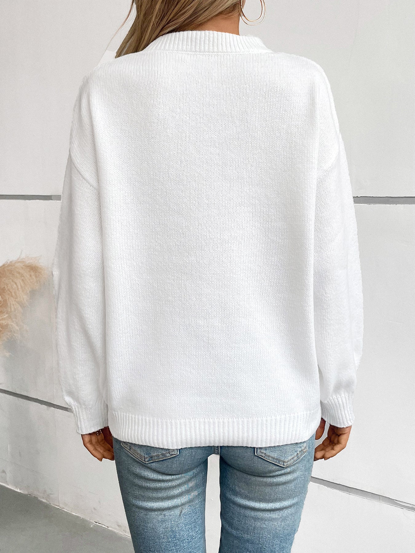 Women's Sweaters American Flag Pullovers Crew Neck Sweaters